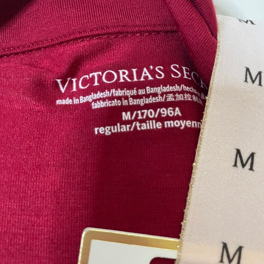 Victoria's Secret Modal Soft Long Pajama Set Women Medium Red NEW - Picture 6 of 6
